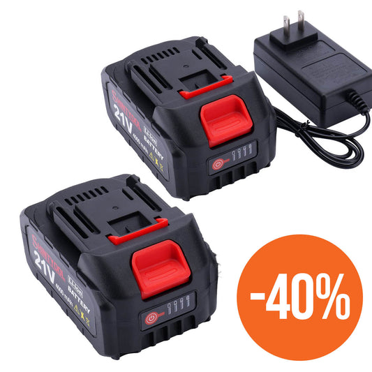 2x Seese Pro 21V Batterie 3.0 Ah