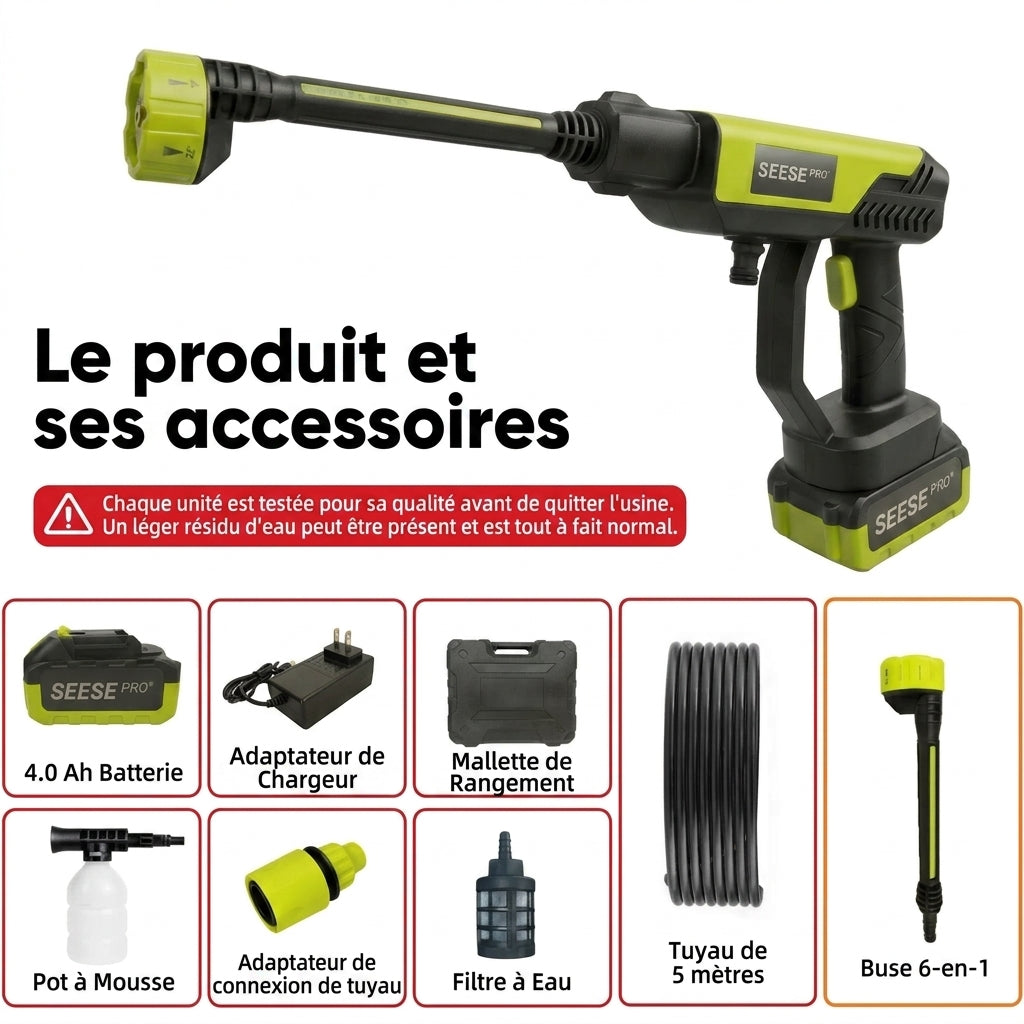 Seese Pro™ - Nettoyeur Haute Pression Sans Fil