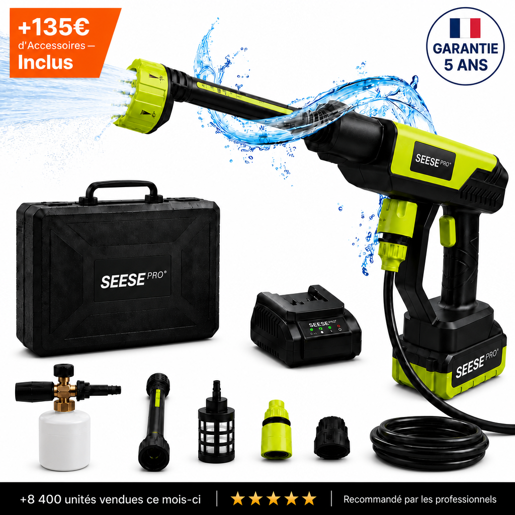 Seese Pro™ - Nettoyeur Haute Pression Sans Fil